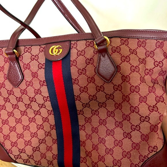 Gucci red tote bag medium - Picture 1 of 11